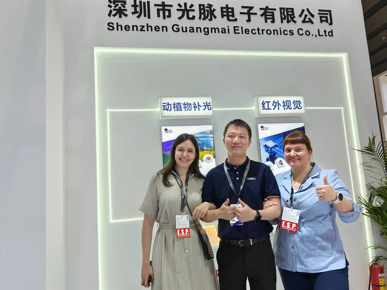 Elena and Julia visited GMKJ booth in Guangzhou fair Elena and Julia visited GMKJ booth in Guangzhou fair